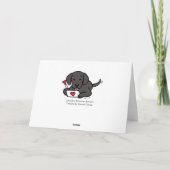 Black Labrador Liefdesbrief Dank u Kaart (Achterkant)