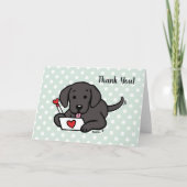 Black Labrador Liefdesbrief Dank u Kaart (Voorkant)