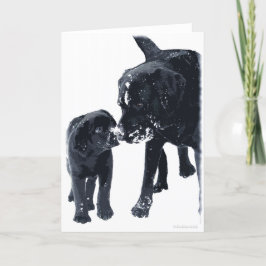 Black Labrador Love Feestdagen Kaart
