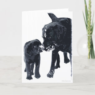 Black Labrador Love Feestdagen Kaart
