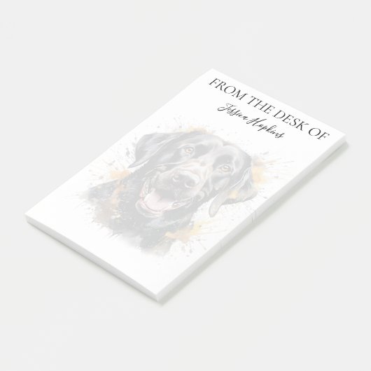 Black Labrador Lover Monogrammed Dog Post-it® Notes (Schuin)