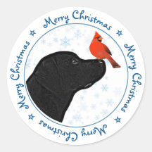 Black Labrador Merry kerstkardinaal Cute Dog