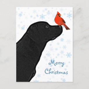 Black Labrador Merry Kerstmis - Cute Dog Feestdagenkaart