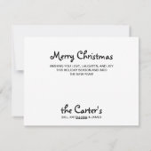 Black Labrador Merry Kerstmis en Kardinaal Feestdagenkaart (Achterkant)