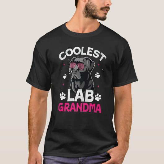 Black Labrador Mom Coolest Lab Grandma Women Premi T-shirt (Voorkant)