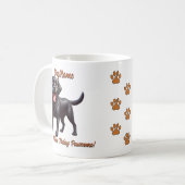 Black Labrador - Naam hond toevoegen, tekst wijzig Koffiemok (Voorkant links)