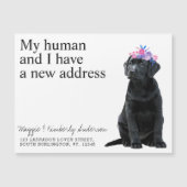 Black Labrador New Address Dog Moving Announance (Voorkant)