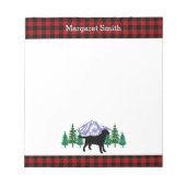 Black Labrador Outline Evergreen Trees Notitieblok (Voorkant)
