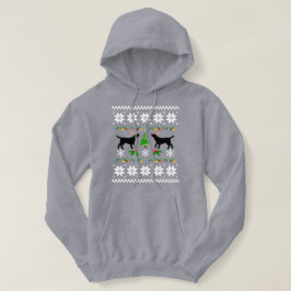 Black Labrador Outline Ugly Kersthoodie Hoodie