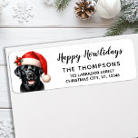 Black Labrador Pandemic Face Mask Cute Santa Dog Etiket<br><div class="desc">Goede tinten en kutten en tot de hel met dit jaar! ! Stuur kerstcadeautjes met deze schattige zwarte labrador Santa Dog met een gezichtsmasker adresetiket. Personaliseer met jouw naam en adres. Dit label voor de zwarte kerstman zal een favoriet zijn onder labrador livers. Bezoek ons collectie voor de corresponderende zwarte...</div>