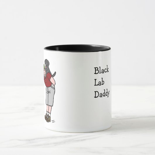 Black Labrador papa Mok (Midden)