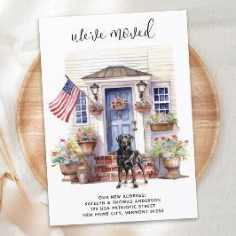 Black Labrador Patriottische Gepersonaliseerde Hon Aankondiging