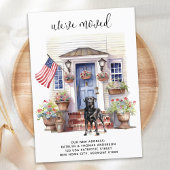 Black Labrador Patriottische Gepersonaliseerde Hon Aankondiging