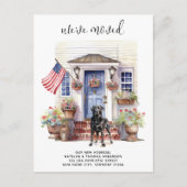 Black Labrador Patriottische Gepersonaliseerde Hon Aankondigingskaart (Voorkant)