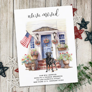 Black Labrador Patriottische Gepersonaliseerde Hon Aankondigingskaart