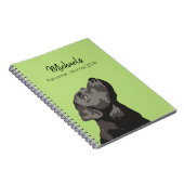 Black Labrador Personalized Journal-laptop Notitieboek (Rechterzijde)
