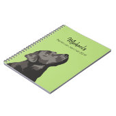 Black Labrador Personalized Journal-laptop Notitieboek (Linkerzijde)