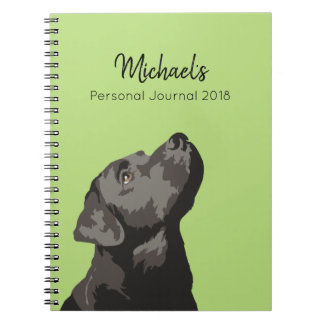 Black Labrador Personalized Journal-laptop Notitieboek