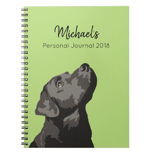 Black Labrador Personalized Journal-laptop Notitieboek (Voorkant)