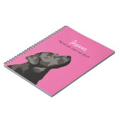 Black Labrador Personalized Journal-laptop Notitieboek (Linkerzijde)