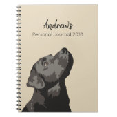 Black Labrador Personalized Journal-laptop Notitieboek (Voorkant)