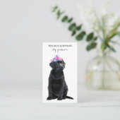 Black Labrador Pet Business Dog Groomer Visitekaartje (Staand voorkant)