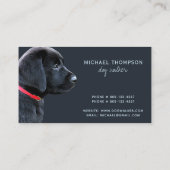 Black Labrador Pet Dog Business Dog Walker Visitekaartje (Achterkant)