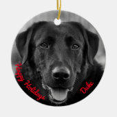 Black Labrador Photo Pet Dog Keramisch Ornament (Voorkant)