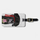 Black Labrador Pirate Bagagelabel (Voorkant horizontaal)