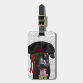 Black Labrador Pirate Bagagelabel (Voorkant verticaal)