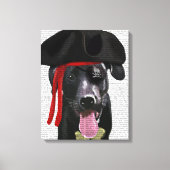 Black Labrador Pirate Canvas Afdruk (Voorkant)