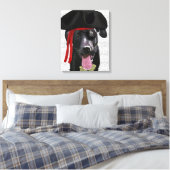 Black Labrador Pirate Canvas Afdruk (Insitu (Slaapkamer))