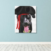 Black Labrador Pirate Canvas Afdruk (Insitu (Houten vloer))