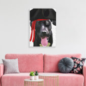 Black Labrador Pirate Canvas Afdruk (Insitu (Woonkamer))