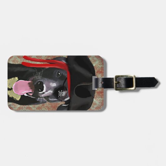 Black Labrador Pirate Dog Bagagelabel (Voorkant horizontaal)