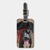 Black Labrador Pirate Dog Bagagelabel (Voorkant verticaal)