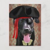 Black Labrador Pirate Dog Briefkaart (Voorkant)