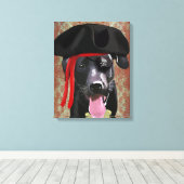 Black Labrador Pirate Dog Canvas Afdruk (Insitu (Houten vloer))