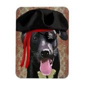 Black Labrador Pirate Dog Magneet (Verticaal)