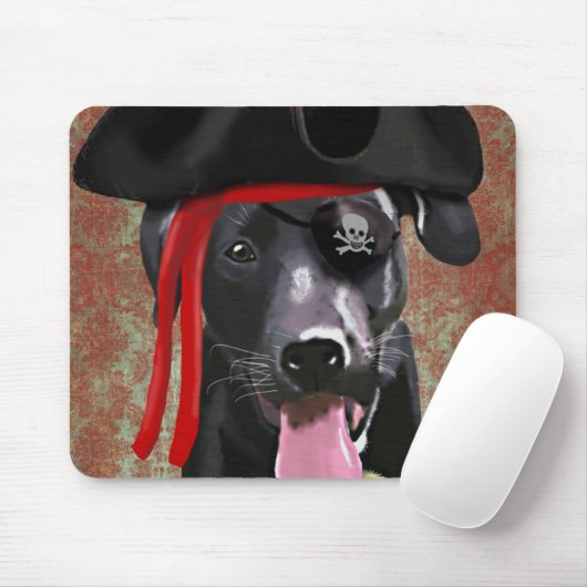 Black Labrador Pirate Dog Muismat (Met muis)