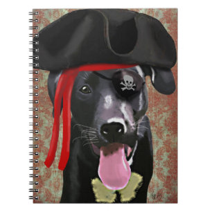Black Labrador Pirate Dog Notitieboek