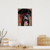 Black Labrador Pirate Dog Poster (Keuken)