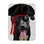 Black Labrador Pirate Magneet (Verticaal)