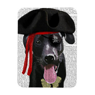 Black Labrador Pirate Magneet