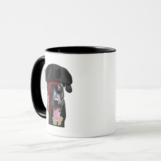 Black Labrador Pirate Mok (Voorkant links)