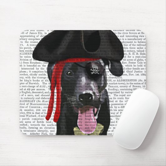 Black Labrador Pirate Muismat (Met muis)