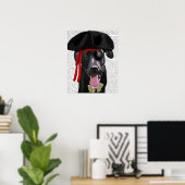 Black Labrador Pirate Poster (Thuiskantoor)