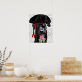 Black Labrador Pirate Poster (Keuken)