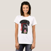 Black Labrador Pirate T-shirt (Voorkant volledig)