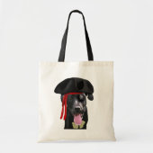 Black Labrador Pirate Tote Bag (Voorkant)